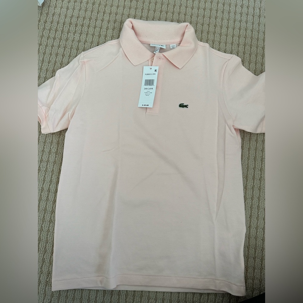 Light pink size 14 Lacoste Polo